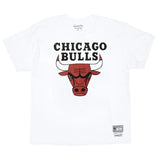 Mitchell and Ness Distressed Logo T-Shirt Bulls