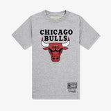 Mitchell and Ness Distressed Logo T-Shirt Bulls